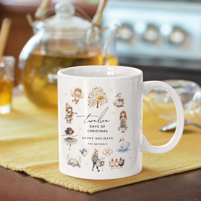 Mug 12 jours traditionnels de Noël' Mignonne vacances (Créateur téléchargé)