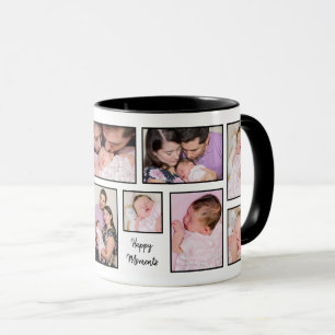 Mug 12 Photos Collage Happy Moments Special Times Text