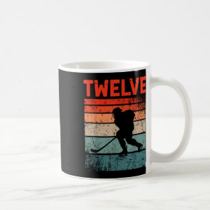 Mug 12e anniversaire Retro Hockey sur glace 12 ans Boy