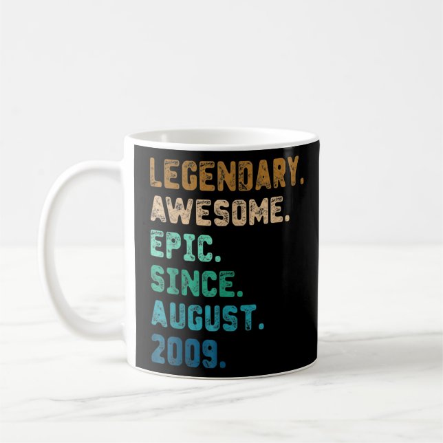 Mug 13 Ans Awesome Depuis Août 2009 13e Naissance (Gauche)
