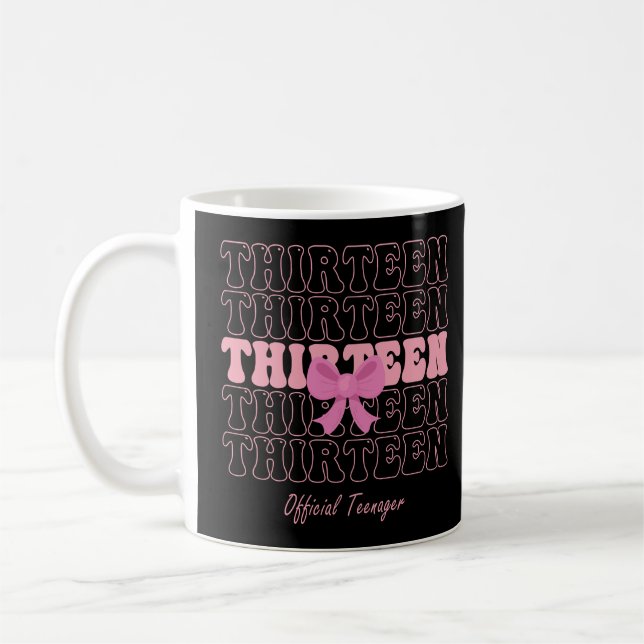Mug 13 ans Coquette rose Bow Officielle Adolescent 13 (Gauche)