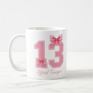 Mug 13 ans Coquette rose Bow Officielle Adolescent 13