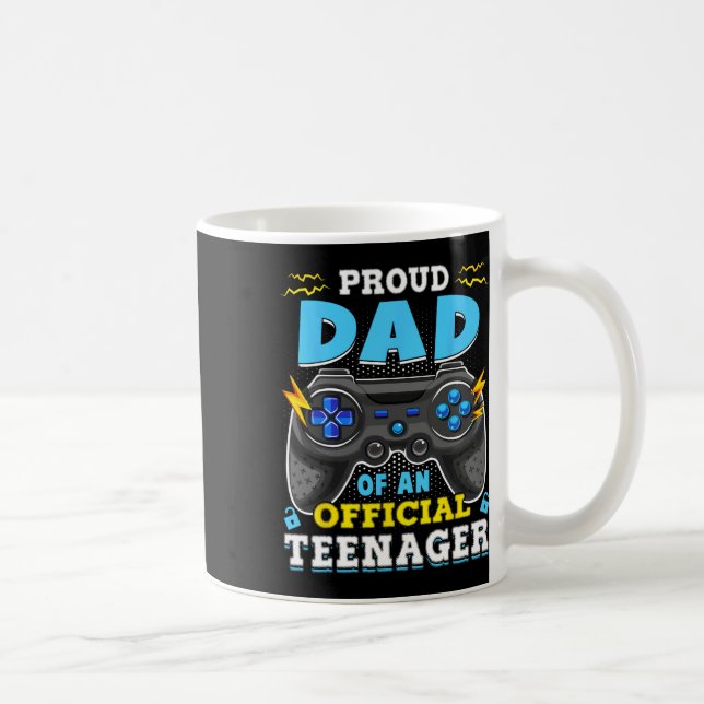 Mug 13e anniversaire Fier Papa Officiel Adolescent Vid (Droite)