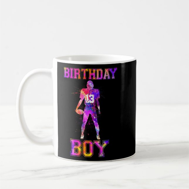 Mug 13e anniversaire Football Thème Décorations de fêt (Gauche)