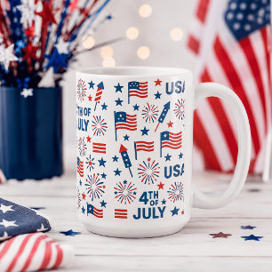 Mug 14 juillet 🇫🇷   Feux d'artifice, Étoiles & Améri