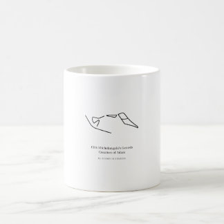 Mug 1508 La Création d'Adam par Michel-Ange Minimalist