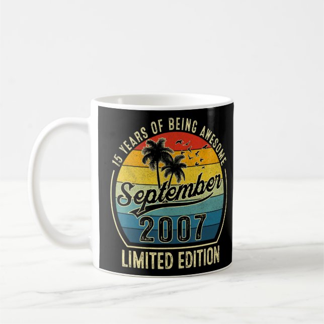 Mug 15 Ans Awesome Depuis Septembre 2007 15th Bi (Gauche)