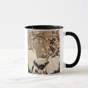 Mug 15. le 梅花群鶴図, prune de 若冲 se développe et des