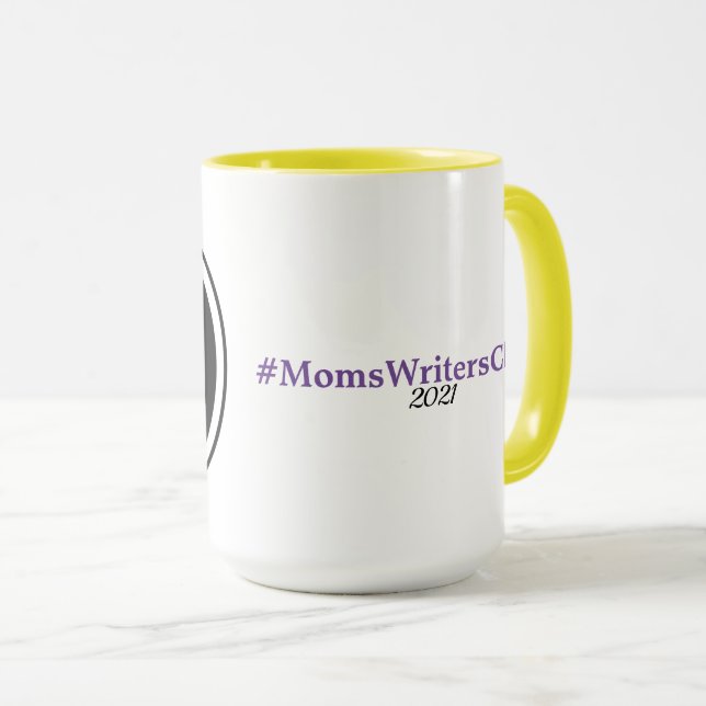 Mug 15 oz jaune/pourpre (Devant droit)