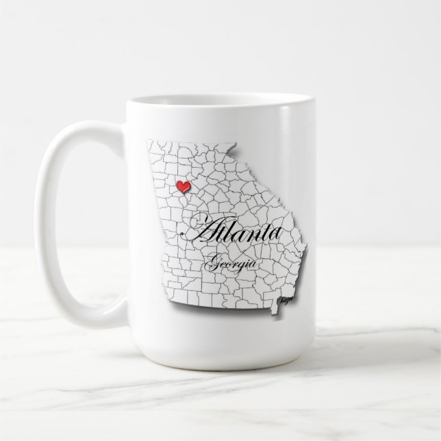Mug 15oz Atlanta Mug, Atlanta Mug, Atlanta Coffee Mug, (Gauche)
