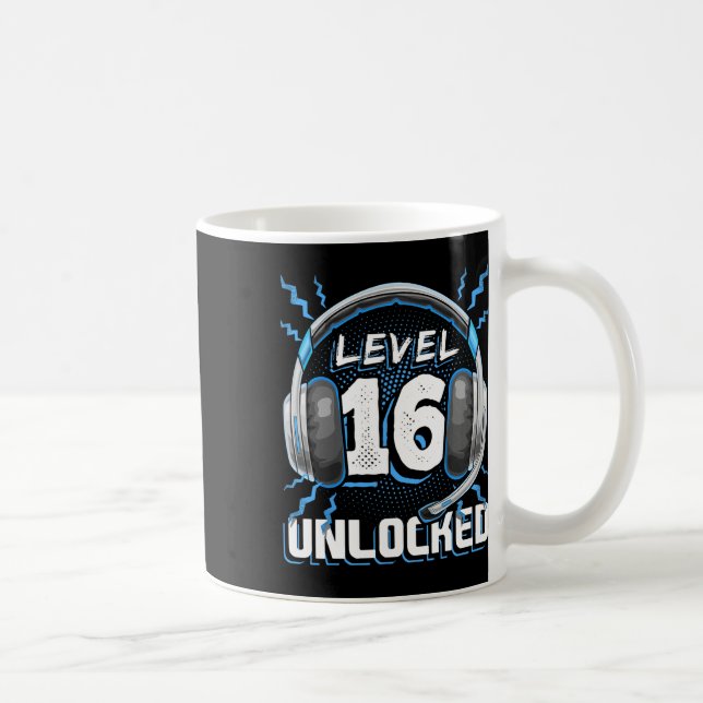 Mug 16 Jeu Vidéo Déverrouillé 16e Anniversaire Jeu Pc  (Droite)