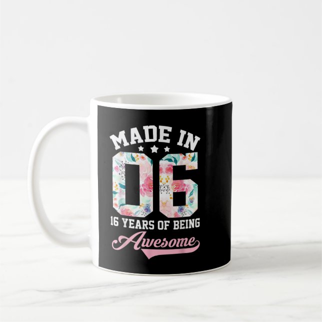 Mug 16e anniversaire cadeau fille pour adolescentes Fa (Gauche)