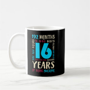 Mug 16e anniversaire Enfants Cadeau 16 ans Garçons Fil