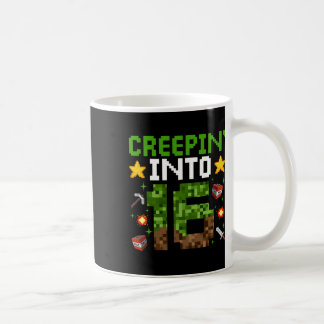 Mug 16e Anniversaire Joueur Pixel Creepin’ en 16 Vidéo