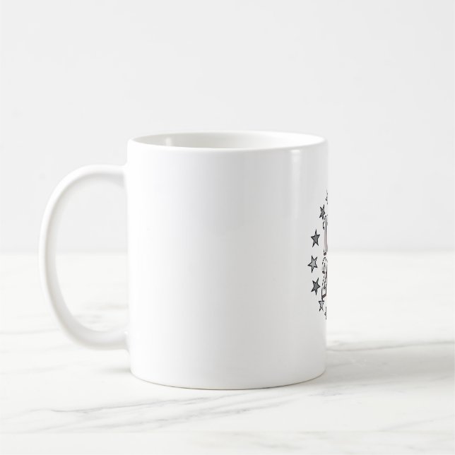 Mug 1776 2026 Étoiles Patriotiques Design Vectoriel Vi (Gauche)