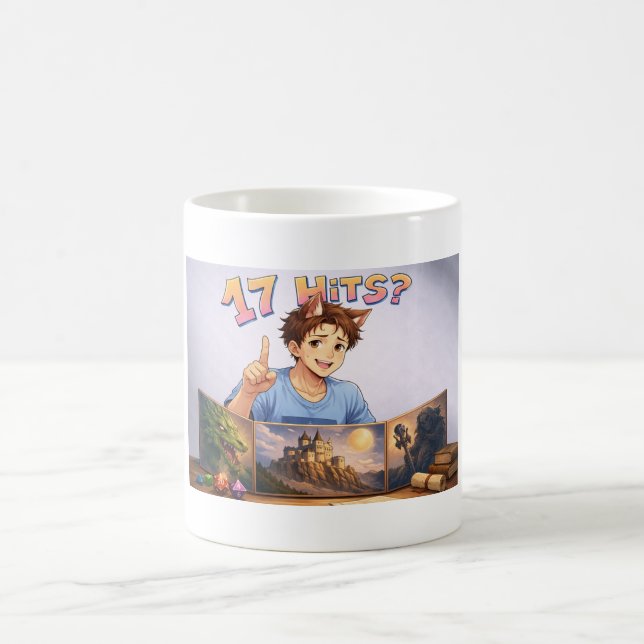 Mug 17 HITS? Funny RPG Anime T-Shirt | Dungeon Master  (Centre)