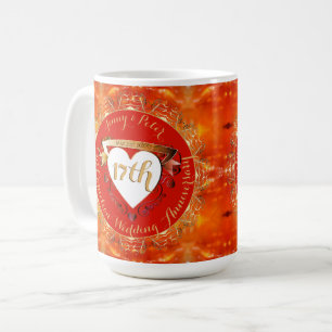 Mug 17e anniversaire de Mariage Carnelian