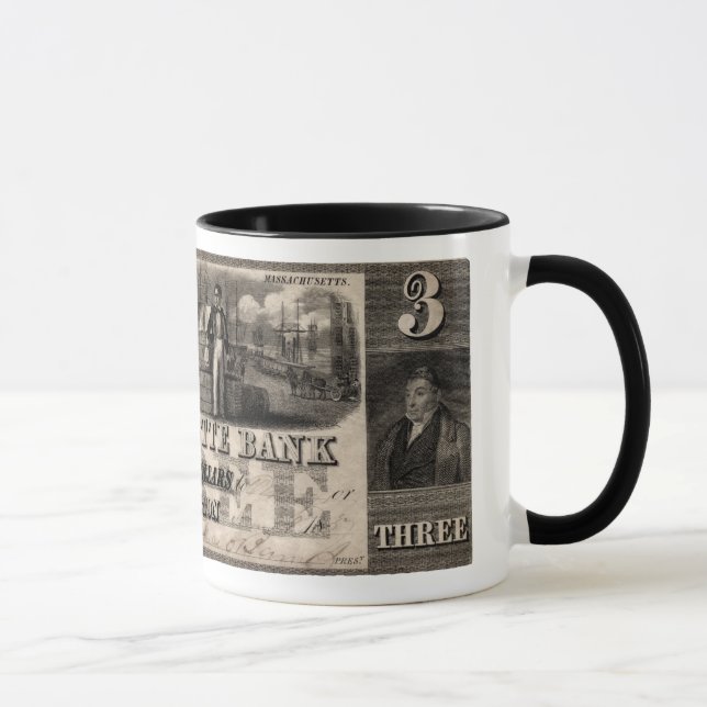 Mug 1837 Lafayette Bank Note à trois dollars (Droite)