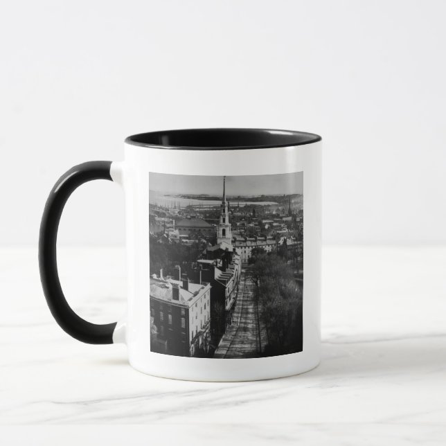 Mug 1859 :  Une vue de Boston de la Chambre d'état (Gauche)