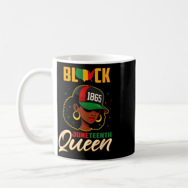 Mug 1865 Juneteenth Reine Noire Femmes Hommes Juneteen (Gauche)