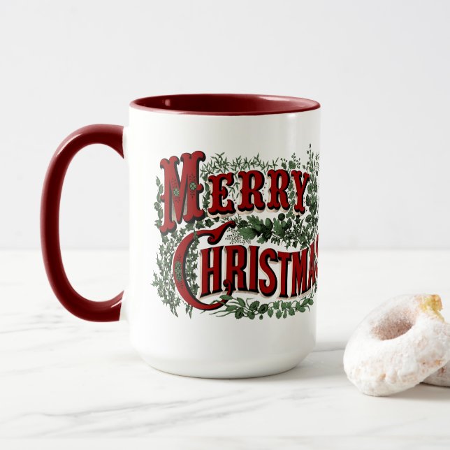 Mug 1876 Joyeux Noël vert (Avec donut)