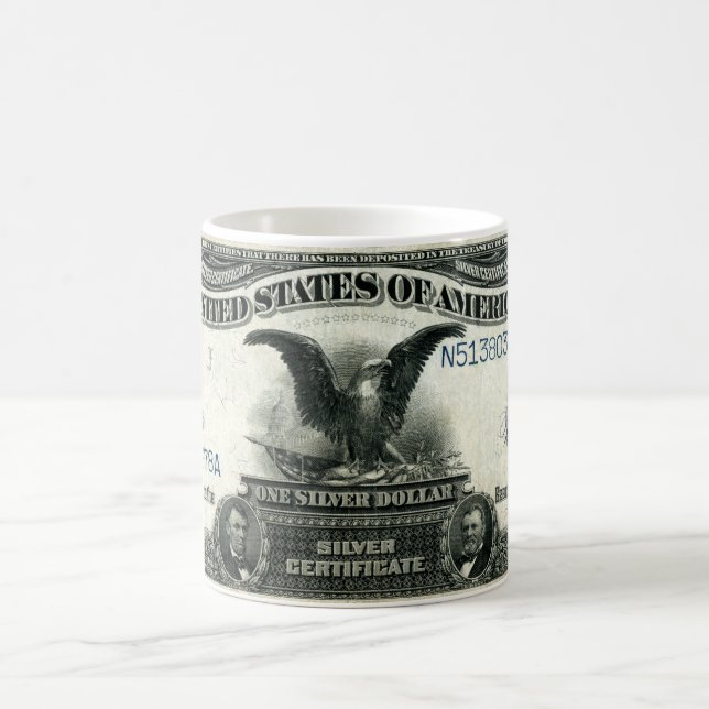 Mug 1899 un certificats d'argent des USA du dollar (Centre)