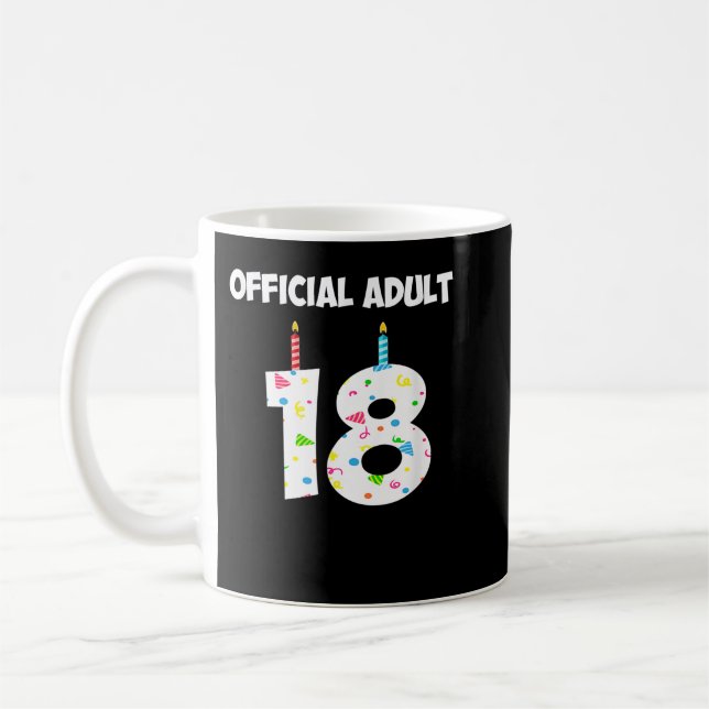 Mug 18e anniversaire Officiel Adulte 18 ans (Gauche)