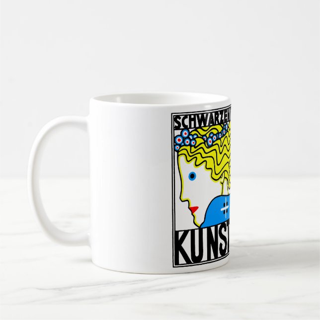 Mug 1908 Vienne Art Nouveau Salon Art Nouveau Maiden (Gauche)