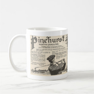 Mug 1916 Ad PINEHURST, NC Golf Destination touristique