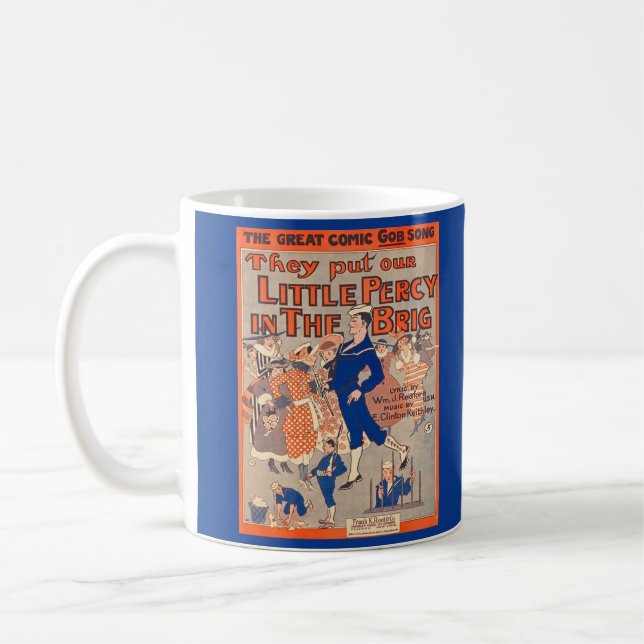 Mug 1919 Ils mettent notre petite Percy dans le feu (Gauche)