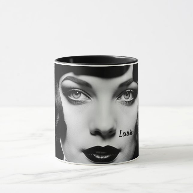 Mug 1920 Flapper a la Louise Brooks Personnaliser (Centre)