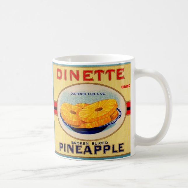 Mug 1930 étiquette de marque d'ananas Dinette (Droite)
