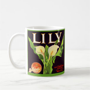 Mug 1930 Lily orange crate étiquette
