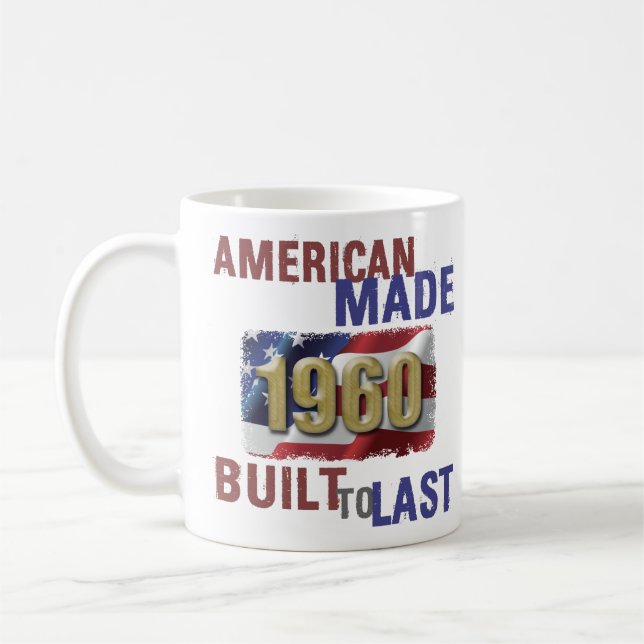 Mug 1960 American Made 60th Birthday (Gauche)