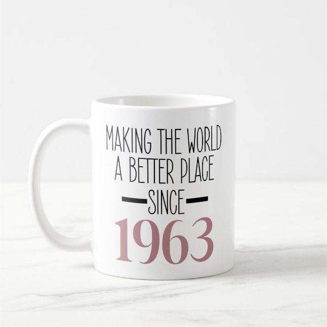 Mug 1963 Anniversaire Du Café, 60e Anniversaire Pour L (Gauche)