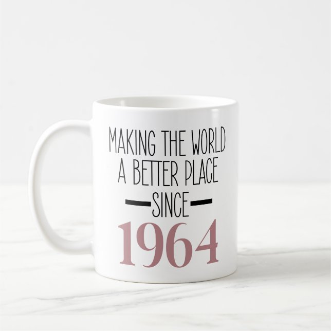 Mug 1964 Anniversaire 60e Anniversaire Cadeaux Femmes  (Gauche)