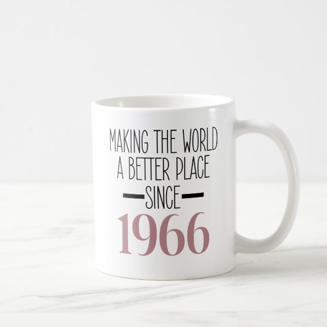 Mug 1966 Birthday 60 60th Years Old Gifts Women Mom (Droite)