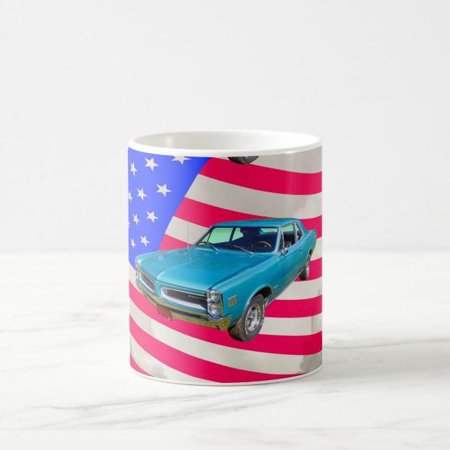 Mug 1966 Pontiac Le Mans et drapeau américain (Centre)