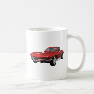 Mug 1967 Corvette : Voiture de sport : Fin rouge :