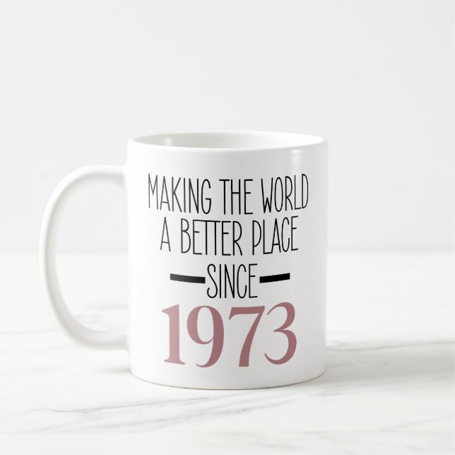Mug 1973 Anniversaire du café, 50e anniversaire pour l (Gauche)