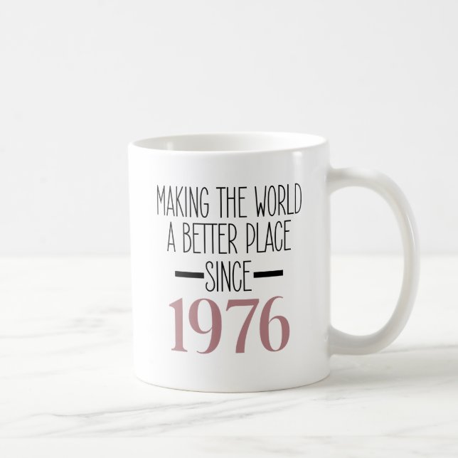 Mug 1976 Birthday 50 50th Years Old Gifts Women Mom (Droite)