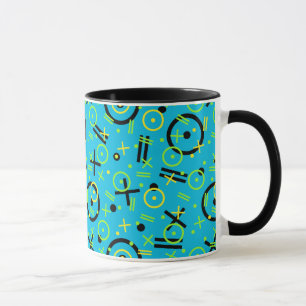 Mug 1980/90 Retro Neon Blue Motif