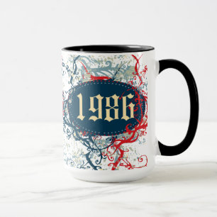 Mug 1986 Birthday Year or Since 1986 or Made en 1986