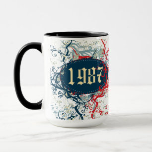 Mug 1987 Anniversaire ou Depuis 1987 ou Fabriqué en 19