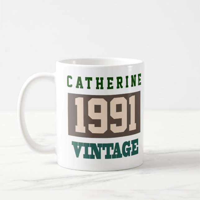 Mug 1991 Année de naissance - Fête d'anniversaire (Gauche)