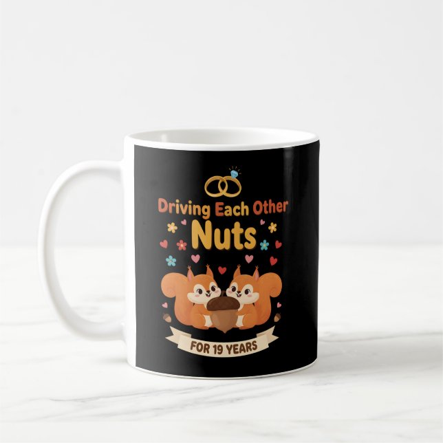 Mug 19 ans d'anniversaire de mariage à s rendre mutuel (Gauche)
