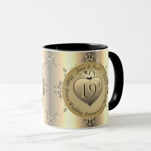 Mug 19ème Mariage de bronze (couleur)