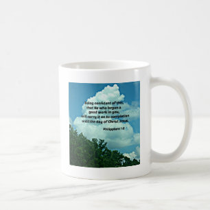 Mug 1:6 de Philippiens étant sûr de ceci,…