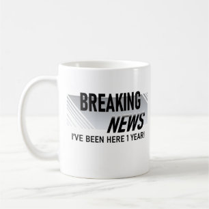 Mug 1 an d'anniversaire de travail Nouvelles de derniè