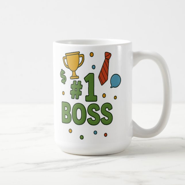 Mug #1 Boss - Amusement et Gras Appréciation (Droite)